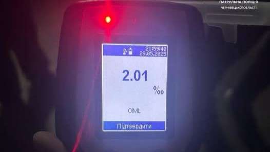 Рівень алкоголю удесятеро вищий норми: на Буковині затримали п'яного водія