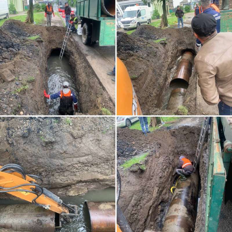 У Чернівцях на Руській ліквідували провалля: фото